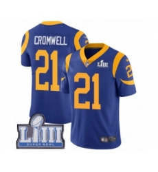 Men's Nike Los Angeles Rams #21 Nolan Cromwell Royal Blue Alternate Vapor Untouchable Limited Player Super Bowl LIII Bound NFL Jersey