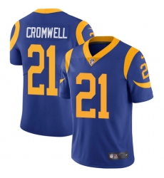 Youth Nike Los Angeles Rams #21 Nolan Cromwell Royal Blue Alternate Vapor Untouchable Limited Player NFL Jersey