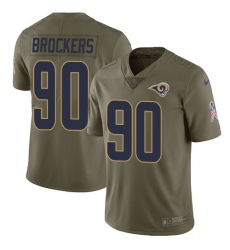 Youth Nike Los Angeles Rams #90 Michael Brockers Limited Olive 2017 Salute to Service NFL Jersey