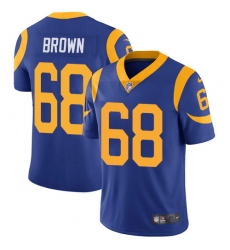 Men's Nike Los Angeles Rams #68 Jamon Brown Royal Blue Alternate Vapor Untouchable Limited Player NFL Jersey