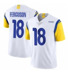 Men's Los Angeles Rams #18 Terrance Ferguson White 2024 F U S E Vapor Untouchable Stitched Football Jersey