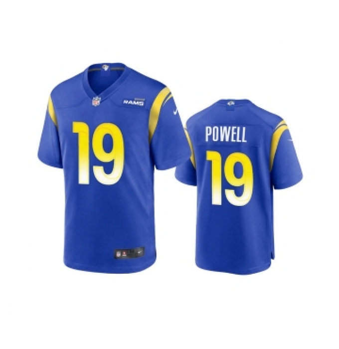 Men's Los Angeles Rams #19 Brandon Powell Royal Stitched Football Game Jersey