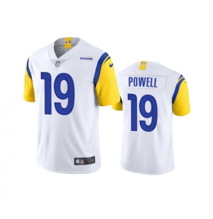 Men's Los Angeles Rams #19 Brandon Powell White Vapor Untouchable Limited Stitched Football Jersey