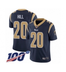 Youth Los Angeles Rams #20 Troy Hill Navy Blue Team Color Vapor Untouchable Limited Player 100th Season Football Jersey