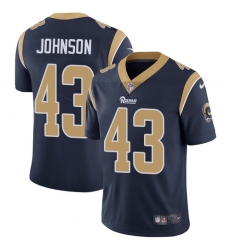 Men's Nike Los Angeles Rams #43 John Johnson Navy Blue Team Color Vapor Untouchable Limited Player NFL Jersey