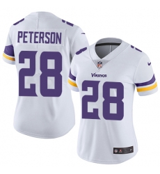 Women's Nike Minnesota Vikings #28 Adrian Peterson White Vapor Untouchable Limited Player NFL Jersey