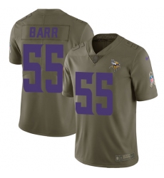 Men's Nike Minnesota Vikings #55 Anthony Barr Limited Olive 2017 Salute to Service NFL Jersey