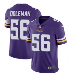 Men's Nike Minnesota Vikings #56 Chris Doleman Purple Team Color Vapor Untouchable Limited Player NFL Jersey