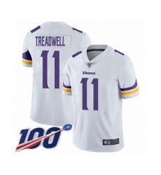 Men's Minnesota Vikings #11 Laquon Treadwell White Vapor Untouchable Limited Player 100th Season Football Jersey