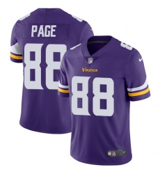 Youth Nike Minnesota Vikings #88 Alan Page Purple Team Color Vapor Untouchable Limited Player NFL Jersey