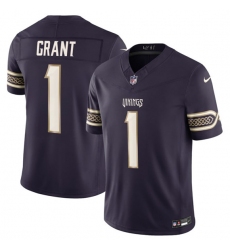 Men's Minnesota Vikings #1 Bud Grant Deep Purple 2026 F.U.S.E. Rivalries Collection Limited Football Stitched Jersey