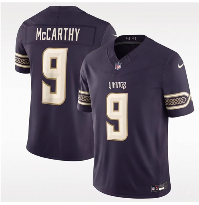 Men's Minnesota Vikings #9 J.J. McCarthy Deep Purple 2026 F.U.S.E. Rivalries Collection Limited Football Stitched Jersey