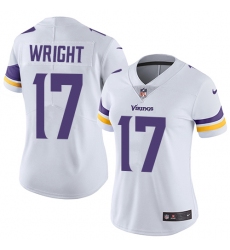 Women's Nike Minnesota Vikings #17 Jarius Wright White Vapor Untouchable Limited Player NFL Jersey