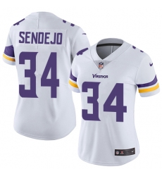 Women's Nike Minnesota Vikings #34 Andrew Sendejo White Vapor Untouchable Limited Player NFL Jersey