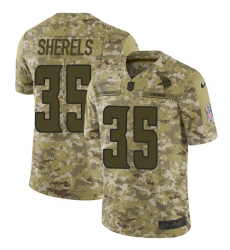 Men's Nike Minnesota Vikings #35 Marcus Sherels Limited Camo 2018 Salute to Service NFL Jersey