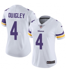 Women's Nike Minnesota Vikings #4 Ryan Quigley White Vapor Untouchable Limited Player NFL Jersey