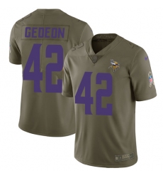 Youth Nike Minnesota Vikings #42 Ben Gedeon Limited Olive 2017 Salute to Service NFL Jersey