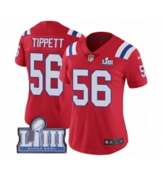 Women's Nike New England Patriots #56 Andre Tippett Red Alternate Vapor Untouchable Limited Player Super Bowl LIII Bound NFL Jersey