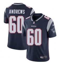 Youth Nike New England Patriots #60 David Andrews Navy Blue Team Color Vapor Untouchable Limited Player NFL Jersey