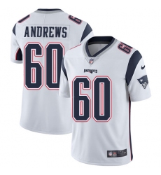 Youth Nike New England Patriots #60 David Andrews White Vapor Untouchable Limited Player NFL Jersey