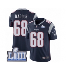 Youth Nike New England Patriots #68 LaAdrian Waddle Navy Blue Team Color Vapor Untouchable Limited Player Super Bowl LIII Bound NFL Jersey