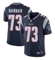 Men's Nike New England Patriots #73 John Hannah Navy Blue Team Color Vapor Untouchable Limited Player NFL Jersey