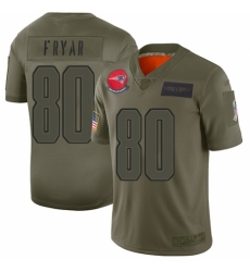 Men's New England Patriots #80 Irving Fryar Limited Camo 2019 Salute to Service Football Jersey