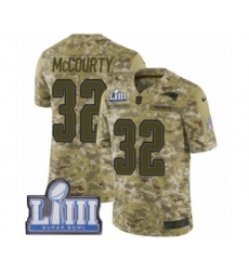 Youth Nike New England Patriots #32 Devin McCourty Limited Camo 2018 Salute to Service Super Bowl LIII Bound NFL Jersey
