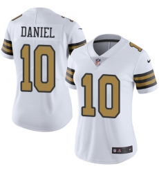 Women's Nike New Orleans Saints #10 Chase Daniel Limited White Rush Vapor Untouchable NFL Jersey