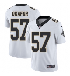 Youth Nike New Orleans Saints #91 Alex Okafor White Vapor Untouchable Limited Player NFL Jersey