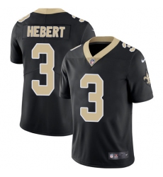 Men's Nike New Orleans Saints #3 Bobby Hebert Black Team Color Vapor Untouchable Limited Player NFL Jersey