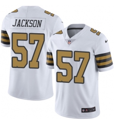 Youth Nike New Orleans Saints #57 Rickey Jackson Limited White Rush Vapor Untouchable NFL Jersey