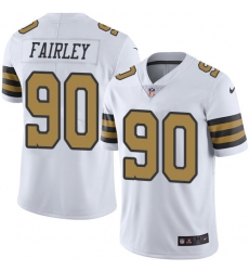 Youth Nike New Orleans Saints #90 Nick Fairley Limited White Rush Vapor Untouchable NFL Jersey