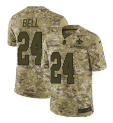 Men's Nike New Orleans Saints #24 Vonn Bell Limited Camo 2018 Salute to Service NFL Jersey