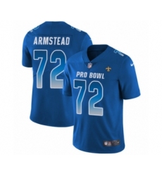 Men's Nike New Orleans Saints #72 Terron Armstead Limited Royal Blue NFC 2019 Pro Bowl NFL Jersey