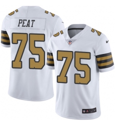 Youth Nike New Orleans Saints #75 Andrus Peat Limited White Rush Vapor Untouchable NFL Jersey