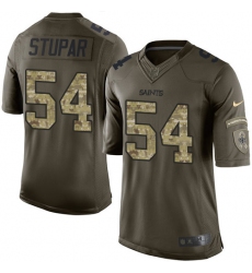 Men's Nike New Orleans Saints #54 Nate Stupar Elite Green Salute to Service NFL Jersey