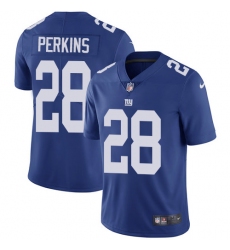 Youth Nike New York Giants #28 Paul Perkins Royal Blue Team Color Vapor Untouchable Limited Player NFL Jersey