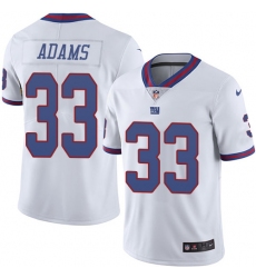 Men's Nike New York Giants #33 Andrew Adams Limited White Rush Vapor Untouchable NFL Jersey