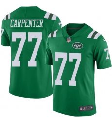 Men's Nike New York Jets #77 James Carpenter Limited Green Rush Vapor Untouchable NFL Jersey