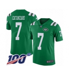 Men's New York Jets #7 Chandler Catanzaro Limited Green Rush Vapor Untouchable 100th Season Football Jersey