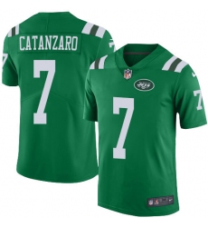 Men's Nike New York Jets #7 Chandler Catanzaro Limited Green Rush Vapor Untouchable NFL Jersey