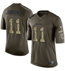 Men's Nike Oakland Raiders #11 Sebastian Janikowski Elite Green Salute to Service NFL Jersey