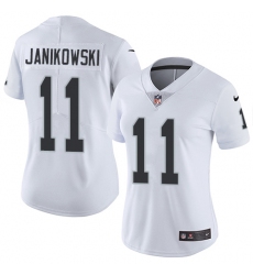 Women's Nike Oakland Raiders #11 Sebastian Janikowski White Vapor Untouchable Limited Player NFL Jersey