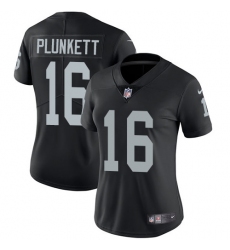 Women's Nike Oakland Raiders #16 Jim Plunkett Black Team Color Vapor Untouchable Limited Player NFL Jersey