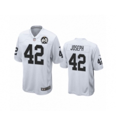 Youth Oakland Raiders #42 Karl Joseph Game 60th Anniversary White Football Jersey