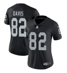 Women's Nike Oakland Raiders #82 Al Davis Black Team Color Vapor Untouchable Limited Player NFL Jersey