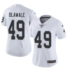 Women's Nike Oakland Raiders #49 Jamize Olawale White Vapor Untouchable Limited Player NFL Jersey