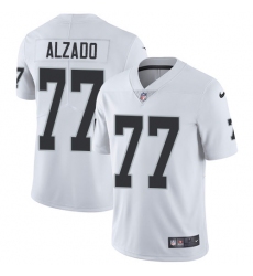 Youth Nike Oakland Raiders #77 Lyle Alzado White Vapor Untouchable Limited Player NFL Jersey