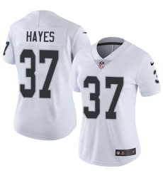 Women's Nike Oakland Raiders #37 Lester Hayes White Vapor Untouchable Limited Player NFL Jersey